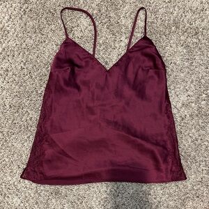 Victoria's Secret Burgundy Satin Camisole